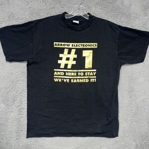 VTG Delta Arrow Electronics T Shirt Mens XL Black Single Stitch Made USA 80s Tee